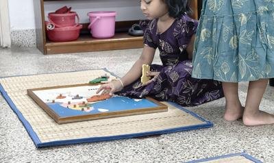 Primary Montessori classroom activity